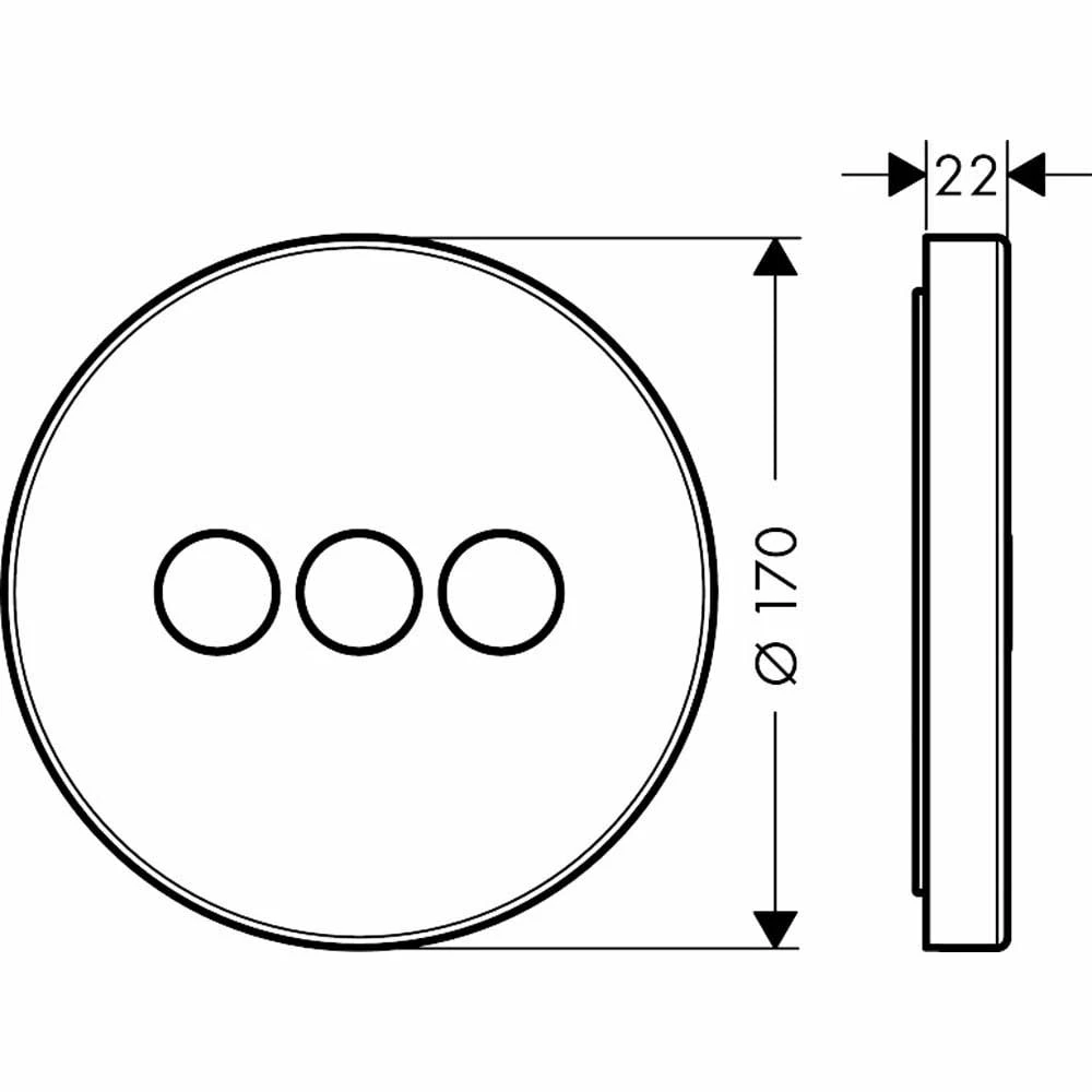 AXOR Showerselect Brushed Bronze Concealed Round Shower Valve For 3 Outlets 4 AXOR Showerselect Brushed Bronze Concealed Round Shower Valve For 3 Outlets - Image 2