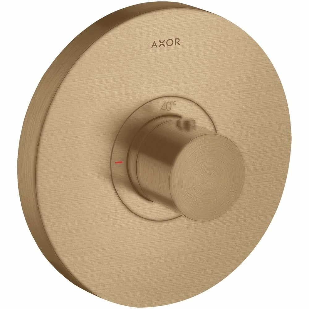 AXOR Showerselect Brushed Bronze Thermostatic Mixer Highflow Round Shower Valve 3 AXOR Showerselect Brushed Bronze Thermostatic Mixer Highflow Round Shower Valve