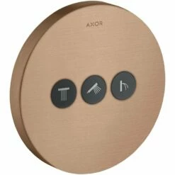 AXOR Showerselect Brushed Redgold Concealed Round Shower Valve For 3 Outlets