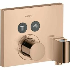 AXOR ShowerSelect Polished Redgold Concealed Thermostatic Mixer Square Valve