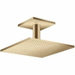 AXOR Showersolutions Brushed Bronze 1jet Overhead Shower With Ceiling Connection