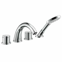 AXOR Starck Chrome 4-hole Tile Mounted Bath Shower Mixer Tap