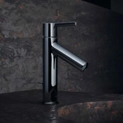 AXOR Starck Chrome Single Lever Basin Mixer Tap 100 With Pop-Up Waste