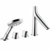 AXOR Starck Organic Chrome 4-hole Tile Mounted Thermostatic Bath Mixer Tap -TAPS UK Sales axor starck organic chrome 4 hole tile mounted thermostatic bath mixer tap p30582 148354 image