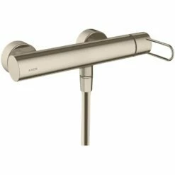 AXOR Uno Brushed Nickel Single Lever Manual Shower Mixer Bar Valve W/Loop Handle
