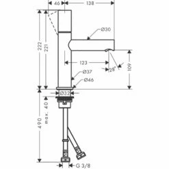 AXOR Uno Chrome Single Lever Basin Mixer Tap 110 Without Waste 9 AXOR Uno Chrome Single Lever Basin Mixer Tap 110 Without Waste -TAPS UK Sales axor uno chrome single lever basin mixer tap 110 without waste p34596 167474 image