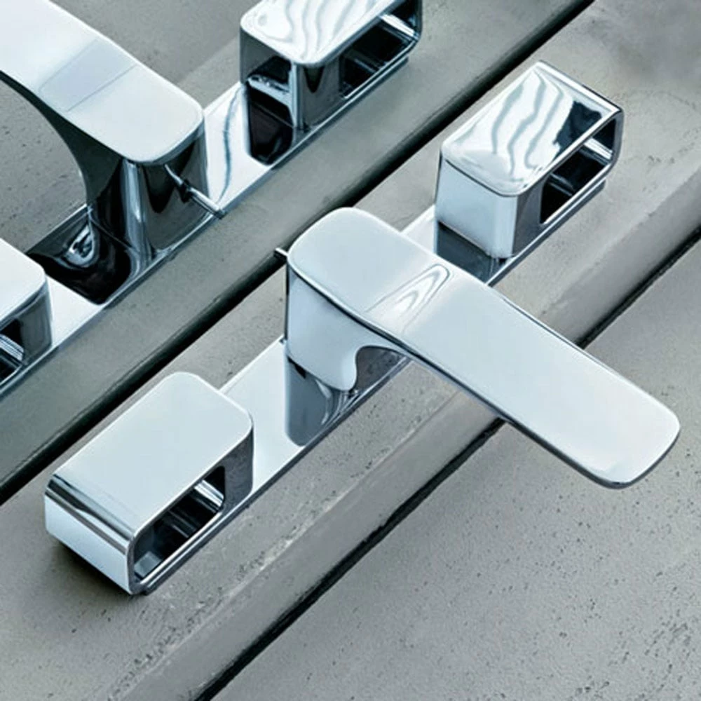 AXOR Urquiola Chrome 3-Hole Basin Mixer Tap 50 With Plate & Pop-Up Waste 5 AXOR Urquiola Chrome 3-Hole Basin Mixer Tap 50 With Plate & Pop-Up Waste - Image 3