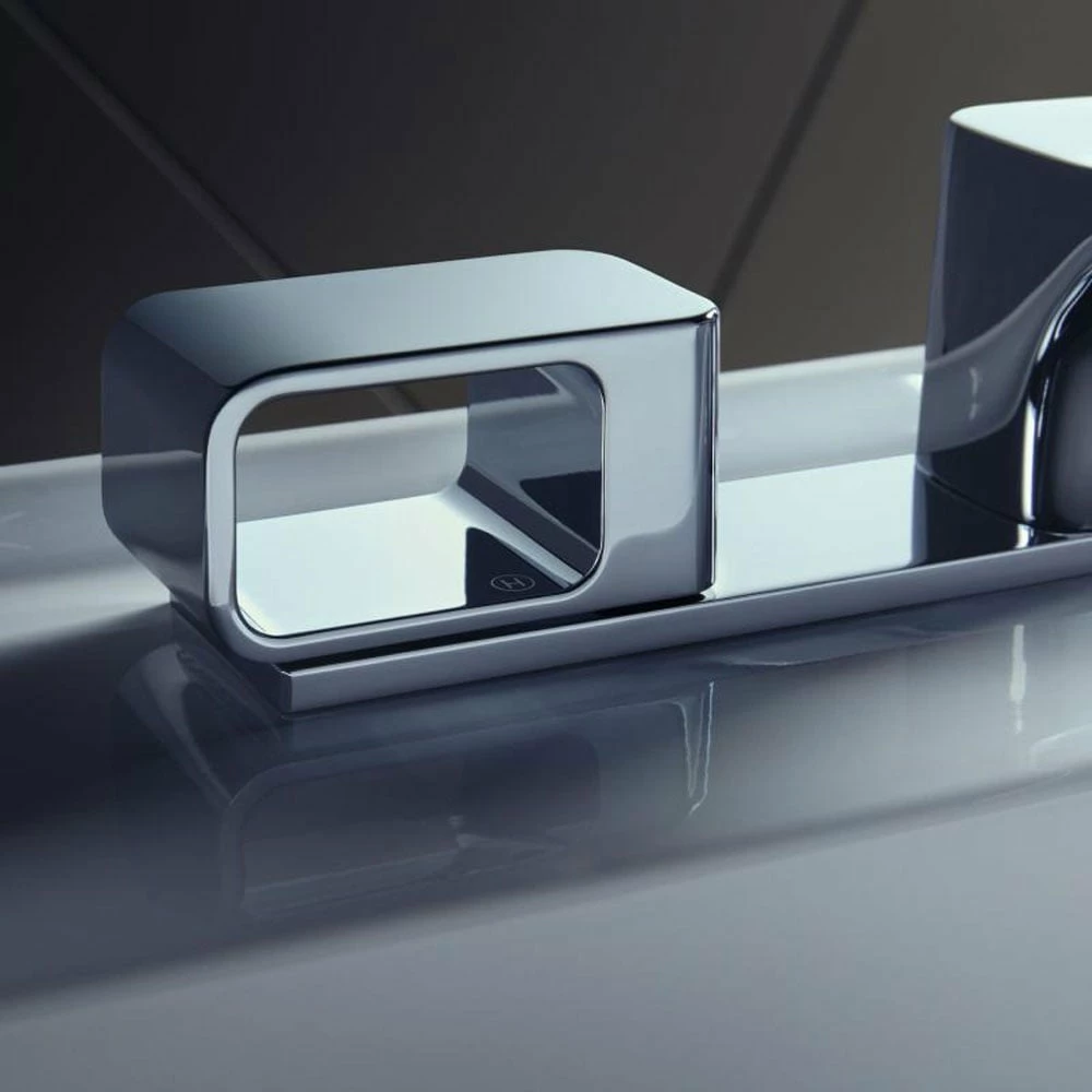 AXOR Urquiola Chrome 3-Hole Basin Mixer Tap 50 With Plate & Pop-Up Waste 6 AXOR Urquiola Chrome 3-Hole Basin Mixer Tap 50 With Plate & Pop-Up Waste - Image 4