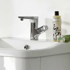 AXOR Urquiola Chrome Single Lever Basin Mixer Tap 130 Without Pop-Up Waste -TAPS UK Sales axor urquiola chrome single lever basin mixer tap 130 without pop up waste p34107 181192 image