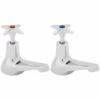 Deva Cross Handle Chrome Hot & Cold Bath Taps 182X -TAPS UK Sales deva cross handle chrome hot cold bath taps 182x p6735 178081 image