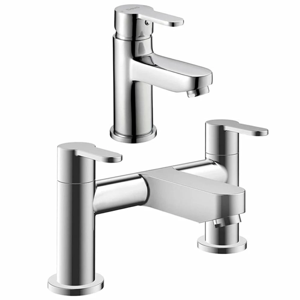 Deva Ethos Chrome Basin & Bath Filler Taps Pack Set 3 Deva Ethos Chrome Basin & Bath Filler Taps Pack Set