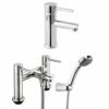 Deva Insignia Chrome Bath Shower & Basin Mixer Taps Pack Set 2 Deva Insignia Chrome Bath Shower & Basin Mixer Taps Pack Set -TAPS UK Sales deva insignia chrome bath shower basin mixer taps pack set p45453 220255 image