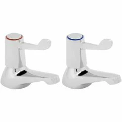 Deva Lever Action Chrome Bath Taps DLT102