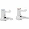 Deva Lever Action Chrome Bath Taps DLV102