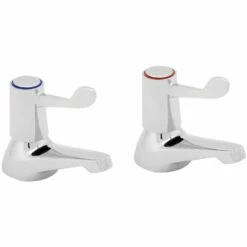 Deva Lever Action Chrome Bath Taps DLV102