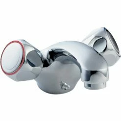 Deva Profile Chrome Bath Filler & Basin Mixer Taps Pack Set -TAPS UK Sales deva profile chrome bath filler basin mixer taps pack set p45449 218253 image