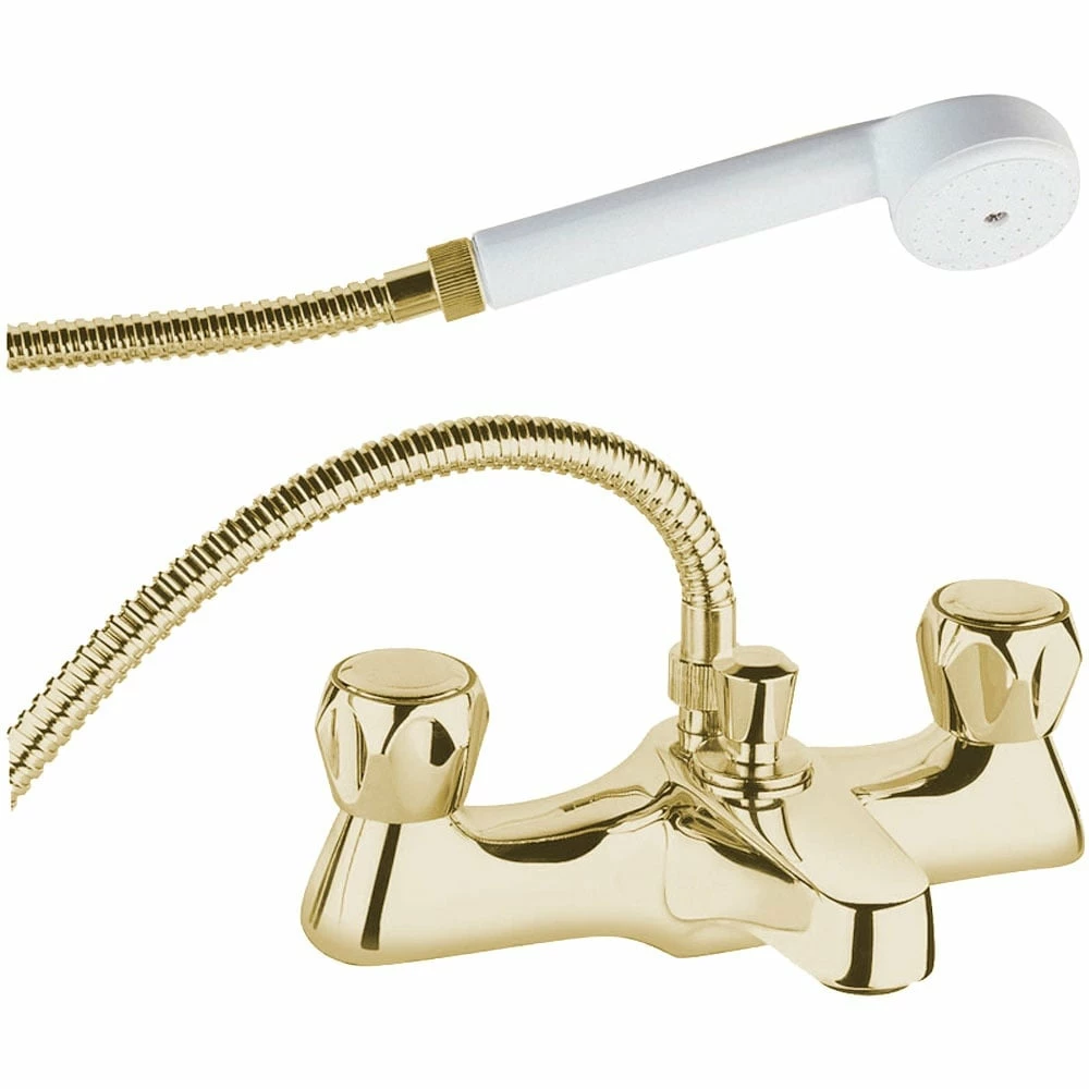 Deva Profile Gold Deck Mounted Bath Shower Mixer Tap DCM106-501 3 Deva Profile Gold Deck Mounted Bath Shower Mixer Tap DCM106-501