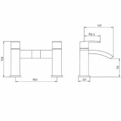 Deva Swoop MK2 Chrome Bath Filler & Basin Taps Pack Set 10 Deva Swoop MK2 Chrome Bath Filler & Basin Taps Pack Set -TAPS UK Sales deva swoop mk2 chrome bath filler basin taps pack set p45465 218334 image