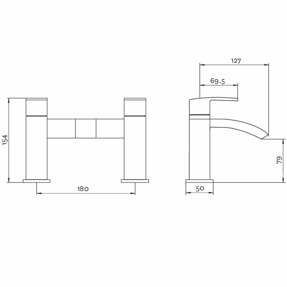 Deva Swoop MK2 Chrome Bath Filler & Basin Taps Pack Set 6 Deva Swoop MK2 Chrome Bath Filler & Basin Taps Pack Set - Image 4