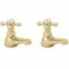 Deva Tudor Traditional Gold Basin Taps - TUD01/501