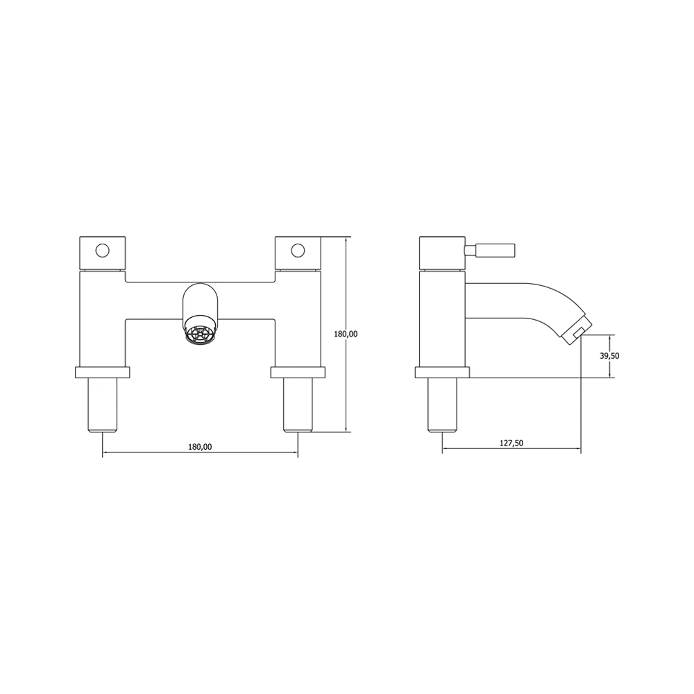 Deva Vision Chrome Deck Bath Mixer Tap VSN208 4 Deva Vision Chrome Deck Bath Mixer Tap VSN208 - Image 2