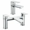 Deva Zonos Chrome Bath Filler & Basin Taps Pack Set -TAPS UK Sales deva zonos chrome bath filler basin taps pack set p45525 220285 image