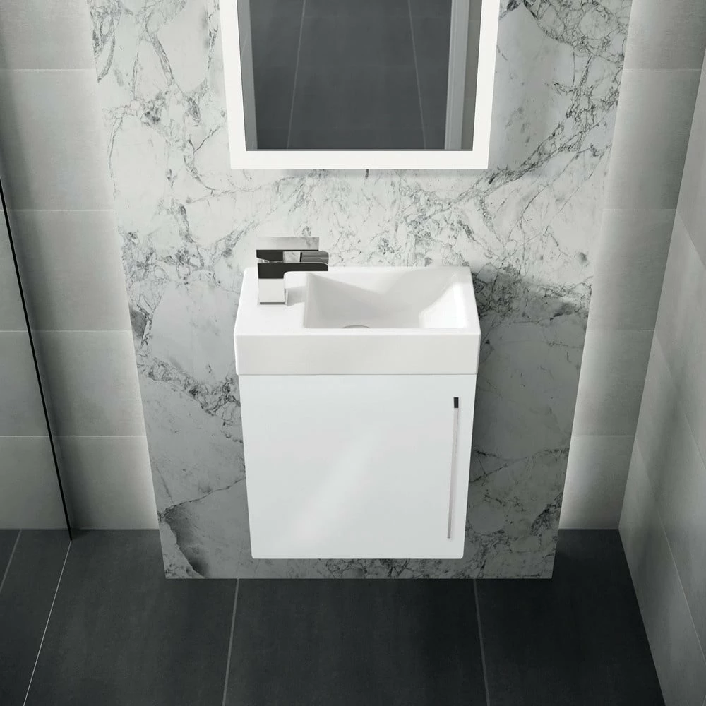 Elation Mito Gloss White Modern Wall Hung Vanity Unit 400mm 29519/000 4 Elation Mito Gloss White Modern Wall Hung Vanity Unit 400mm 29519/000 - Image 2