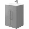 Elation Mito Matt Dove Grey Modern Floorstanding Vanity Unit 600mm 29507/421 -TAPS UK Sales elation mito matt dove grey modern floorstanding vanity unit 600mm 29507 421 p75123 306960 image