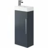 Elation Mito Matt Indigo Modern Floorstanding Vanity Unit 400mm 29518/462 -TAPS UK Sales elation mito matt indigo modern floorstanding vanity unit 400mm 29518 462 p75072 306889 image