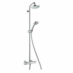 Hansgrohe Croma 160 Exposed Thermostatic Bar Shower Valve & Rigid Riser Kit