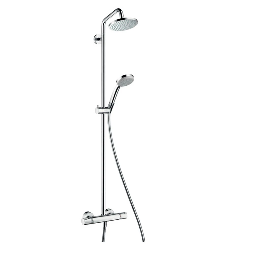 Hansgrohe Croma 160 Exposed Thermostatic Bar Shower Valve & Rigid Riser Kit 3 Hansgrohe Croma 160 Exposed Thermostatic Bar Shower Valve & Rigid Riser Kit