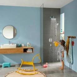 Hansgrohe Croma E Chrome 280 1Jet Overhead Shower EcoSmart 9 L/min -TAPS UK Sales hansgrohe croma e chrome 280 1jet overhead shower ecosmart 9 l min p46106 219927 image