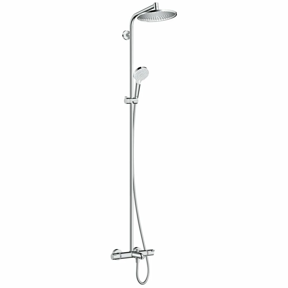 Hansgrohe Croma E Chrome 280 1Jet Showerpipe EcoSmart 9 L/min With Thermostatic 3 Hansgrohe Croma E Chrome 280 1Jet Showerpipe EcoSmart 9 L/min With Thermostatic