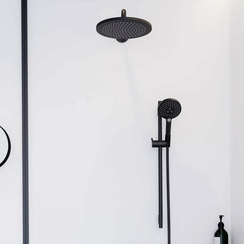 Hansgrohe Croma Matt Black Overhead Shower 280 1jet EcoSmart 9 L/min 4 Hansgrohe Croma Matt Black Overhead Shower 280 1jet EcoSmart 9 L/min - Image 2