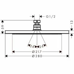 Hansgrohe Croma Matt Black Overhead Shower 280 1jet EcoSmart 9 L/min 7 Hansgrohe Croma Matt Black Overhead Shower 280 1jet EcoSmart 9 L/min -TAPS UK Sales hansgrohe croma matt black overhead shower 280 1jet ecosmart 9 l min p45308 217869 image