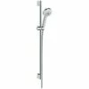 Hansgrohe Crometta 100 White/Chrome Multi Shower Set With Shower Rail 90cm