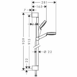 Hansgrohe Crometta 100 White/Chrome Shower Set 1Jet EcoSmart 9 L/min & Rail 90cm 5 Hansgrohe Crometta 100 White/Chrome Shower Set 1Jet EcoSmart 9 L/min & Rail 90cm -TAPS UK Sales hansgrohe crometta 100 white chrome shower set 1jet ecosmart 9 l min rail 90cm p46209 220163 image