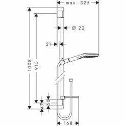 Hansgrohe Ecostat Select 900mm Chrome-White Thermostatic Combi Set & Hand Shower 12 Hansgrohe Ecostat Select 900mm Chrome-White Thermostatic Combi Set & Hand Shower -TAPS UK Sales hansgrohe ecostat select 900mm chrome white thermostatic combi set hand shower p28157 139649 image