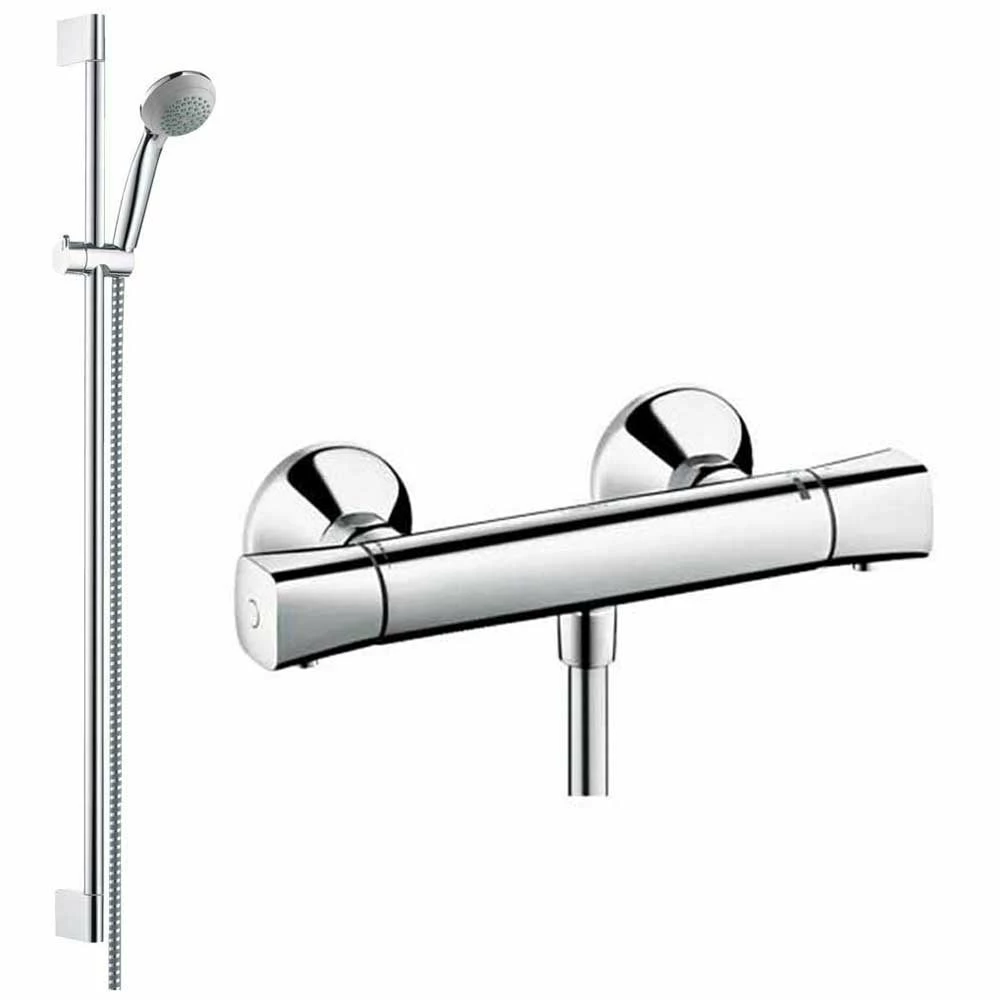 Hansgrohe Ecostat Universal 900mm Chrome Combi Set With Hand Shower 3 Hansgrohe Ecostat Universal 900mm Chrome Combi Set With Hand Shower