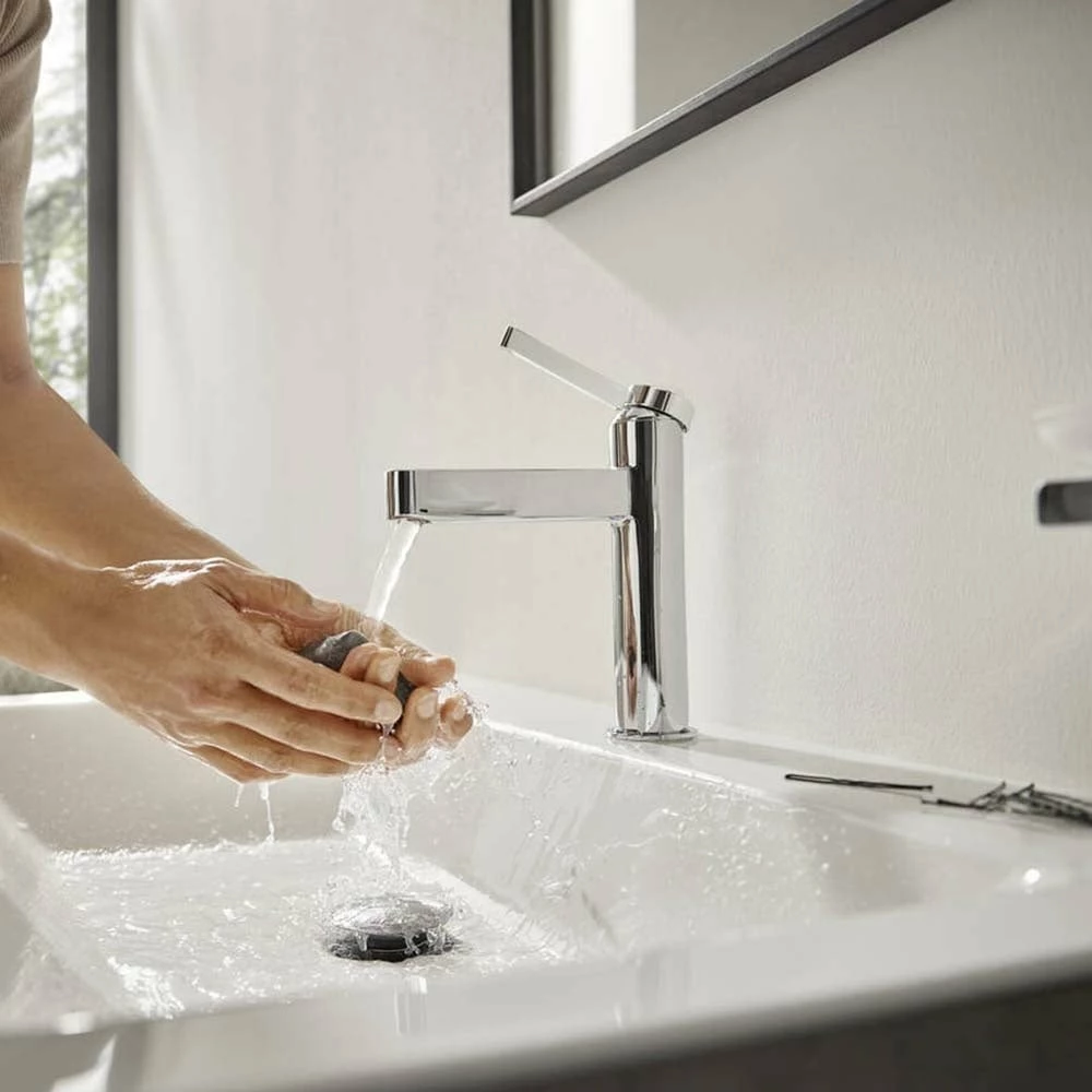 Hansgrohe Finoris Chrome Cold Water Pillar Tap 100 Without Waste 4 Hansgrohe Finoris Chrome Cold Water Pillar Tap 100 Without Waste - Image 2