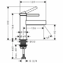 Hansgrohe Finoris Chrome Cold Water Pillar Tap 100 Without Waste 7 Hansgrohe Finoris Chrome Cold Water Pillar Tap 100 Without Waste -TAPS UK Sales hansgrohe finoris chrome cold water pillar tap 100 without waste p43965 214988 image