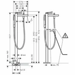 Hansgrohe Finoris Matt White Single Lever Floor-Standing Bath Mixer Tap -TAPS UK Sales hansgrohe finoris matt white single lever floor standing bath mixer tap p44056 215189 image