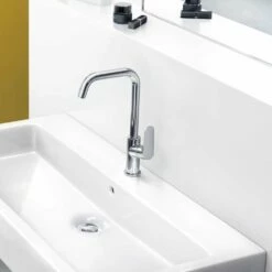 Hansgrohe Focus Chrome Single Lever Basin Mixer Tap 240 Without Waste -TAPS UK Sales hansgrohe focus chrome single lever basin mixer tap 240 without waste p30507 179258 image