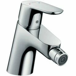 Hansgrohe Focus Chrome Single Lever Bidet Mixer Tap With Push-Open Waste