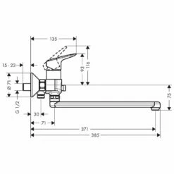 Hansgrohe Logis Chrome Single Lever Manual Bath Mixer Tap With Long Spout 5 Hansgrohe Logis Chrome Single Lever Manual Bath Mixer Tap With Long Spout -TAPS UK Sales hansgrohe logis chrome single lever manual bath mixer tap with long spout p43120 211030 image