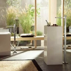 Hansgrohe Metropol Chrome Single Lever Floor Standing Basin Mixer Tap -TAPS UK Sales hansgrohe metropol chrome single lever floor standing basin mixer tap p31083 179349 image