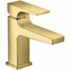 Hansgrohe Metropol Polished Gold-Optic Basin Mixer Tap 100 With Push-Open Waste -TAPS UK Sales hansgrohe metropol polished gold optic basin mixer tap 100 with push open waste p43052 210988 image