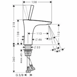 Hansgrohe PuraVida Chrome Single Lever Basin Mixer Tap 110 With Pop-Up Waste -TAPS UK Sales hansgrohe puravida chrome single lever basin mixer tap 110 with pop up waste p32509 209251 image