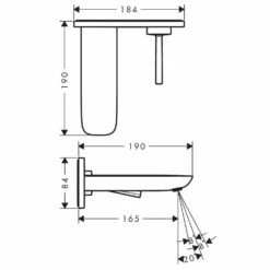 Hansgrohe Puravida White & Chrome Concealed Basin Mixer Tap With 16.5cm Spout -TAPS UK Sales hansgrohe puravida white chrome concealed basin mixer tap with 16 5cm spout p32534 210617 image