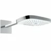 Hansgrohe Raindance Select E 300 Chrome-White Shower Head & 90° Shower Arm -TAPS UK Sales hansgrohe raindance select e 300 chrome white shower head 90 shower arm p28040 149284 image